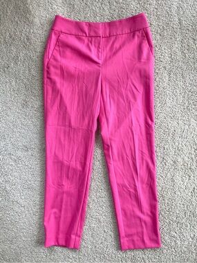 LOFT Outlet Hot Pink Curvy Pencil Pant High Rise Straight / Skinny Pants Size 0
